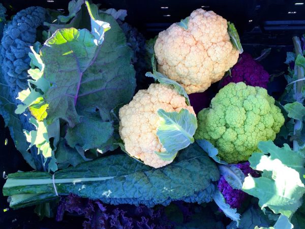 assortment of cauliflower and kale